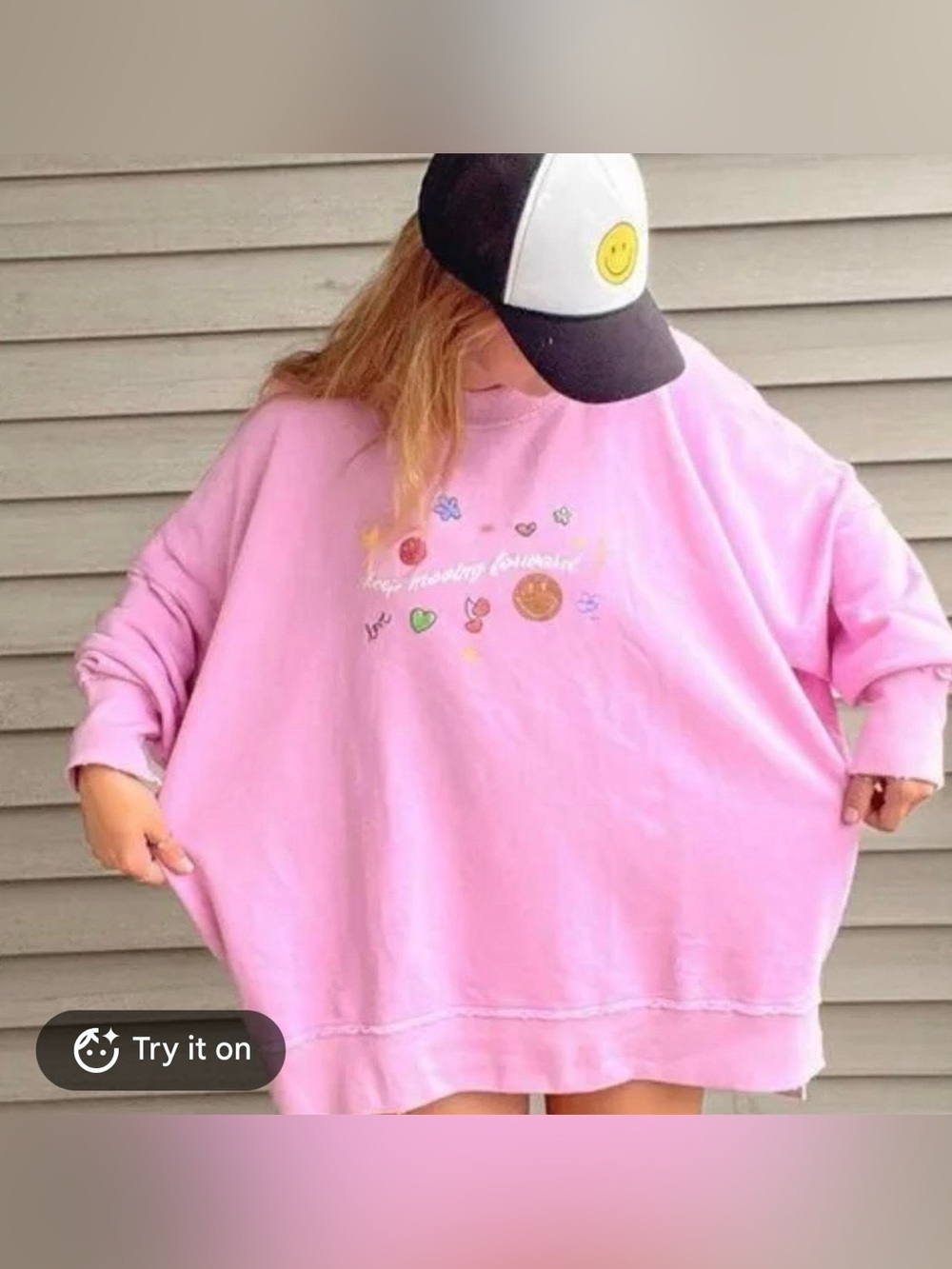 Aerie oversized Pink crewneck sweatshirt